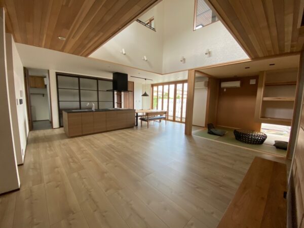 ロッキースタイル住宅 S様邸のリビング